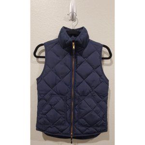 J. CREW Navy Blue Quilted Puffer Vest